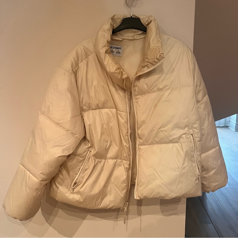 OLD NAVY Cream/White Puffer - Size XL